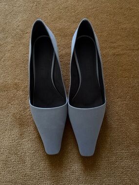 BERNADETTE Grey Pointed-Toe Flats